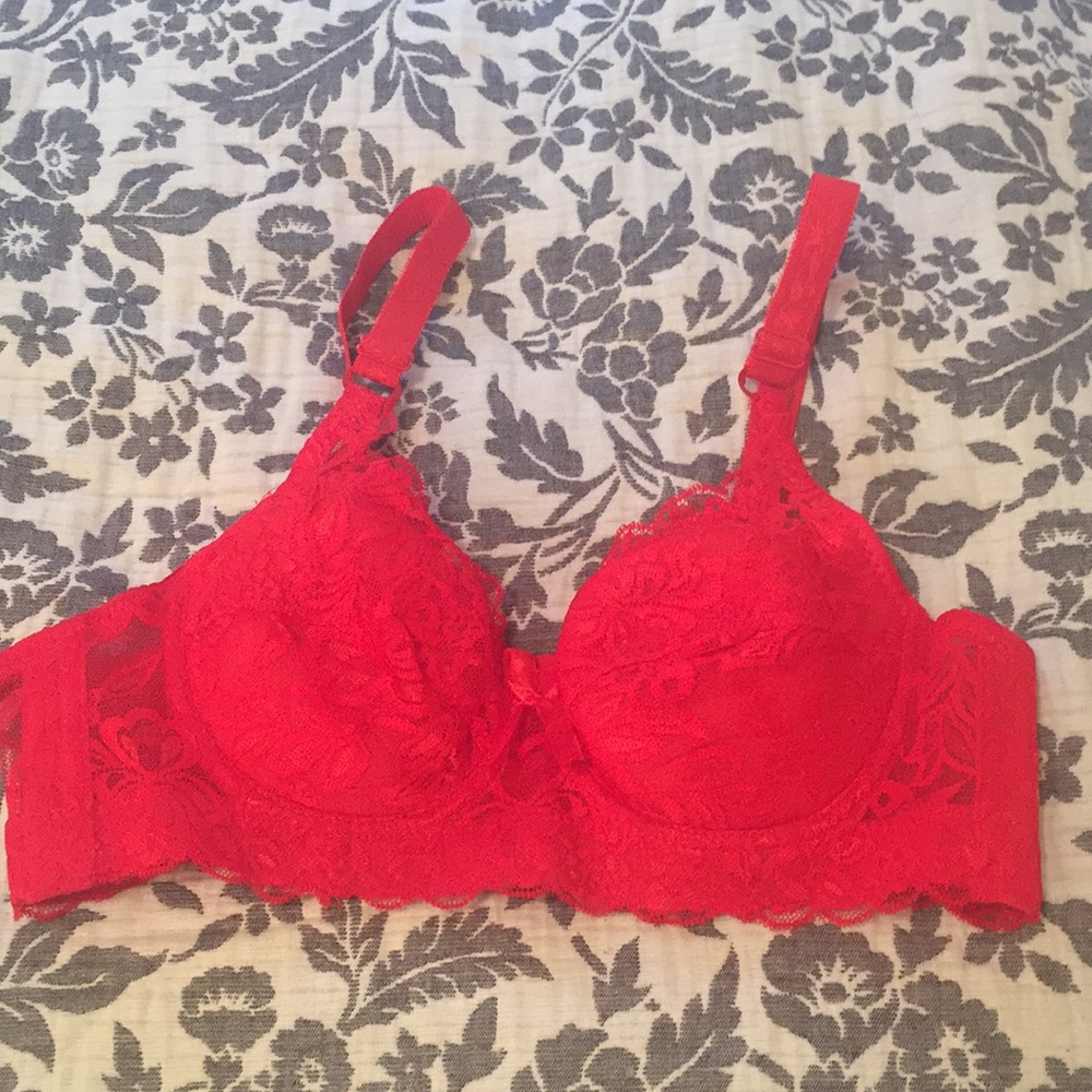 Red Lace Bra